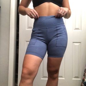 Blue camo Aerie biker shorts